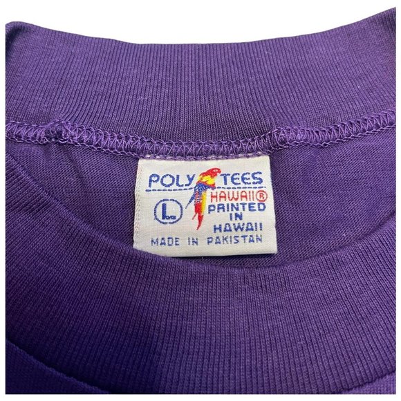 Vintage 1989 Poly Tees Hawaii Islands T-Shirt - Picture 6 of 6